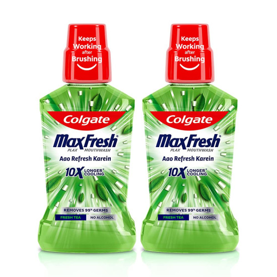 Colgate Plax Fresh Tea Mouthwash, 0% Alcohol - Ultimate Freshness