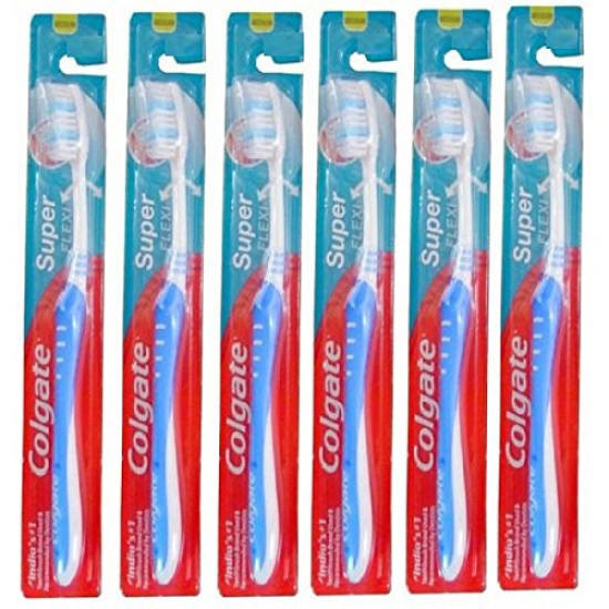 Colgate Super Flexi Toothbrush (Soft) - Flexible Neck for Hard-to-Reach Areas