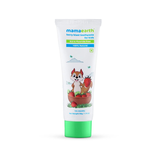 Mamaearth 100% Natural Berry Blast Kids Toothpaste - Fluoride & SLS Free