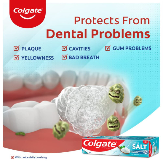 Colgate Active Salt Toothpaste - 300gm Saver Pack, Oral Care (Pack of 2)
