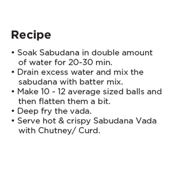 Delight Foods Maharashtra Ready to Cook Mixes - Authentic Sabudana Vada