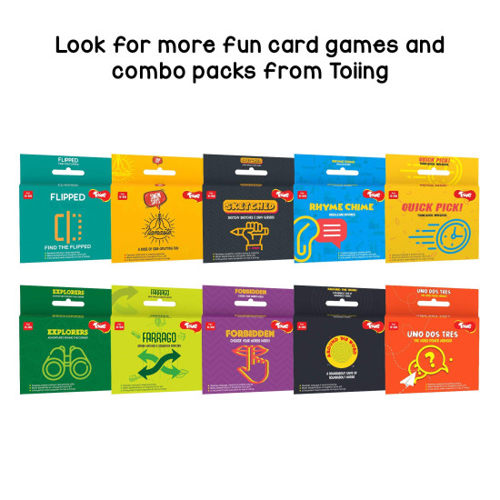 Toiing Uno Dos Tres - Quizzing Card Game for Kids & Families