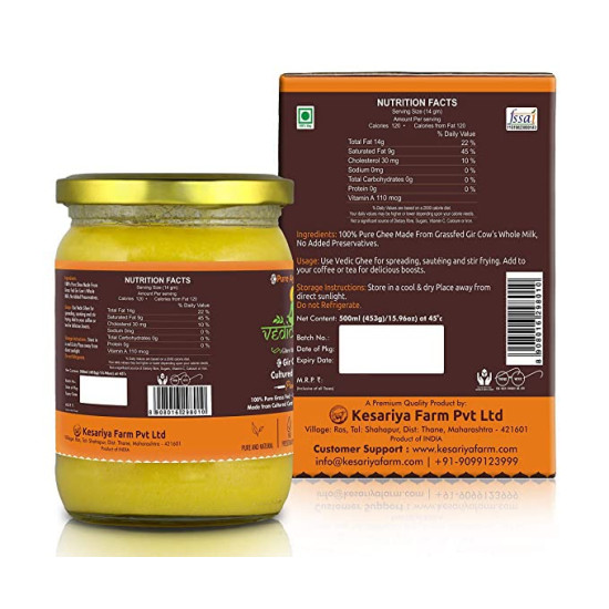 Vedic Ghee Premium A2 Gir Cow Cultured Desi Ghee - Pure & Healthy Vedic Ghee Premium A2 Gir Cow Cultured Desi Ghee - Pure & Healthy