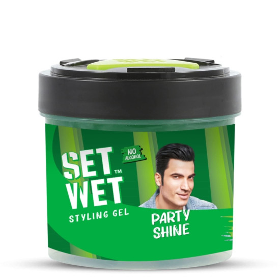 Set Wet Styling Hair Gel for Men - Party Shine | Strong Hold & High Shine