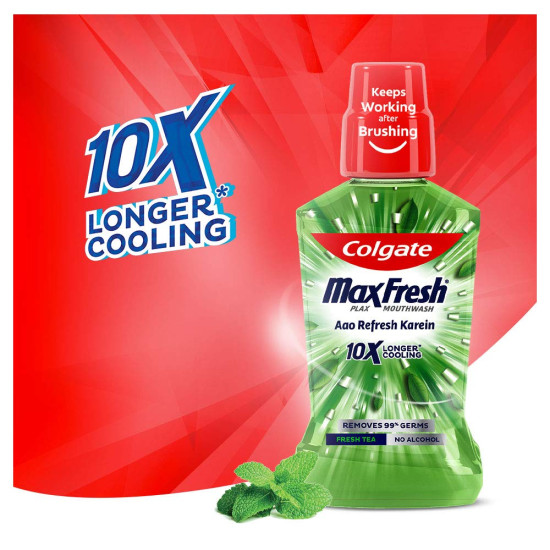 Colgate Plax Mouthwash - Fresh Tea | 250 ml & 500 ml | Alcohol-Free