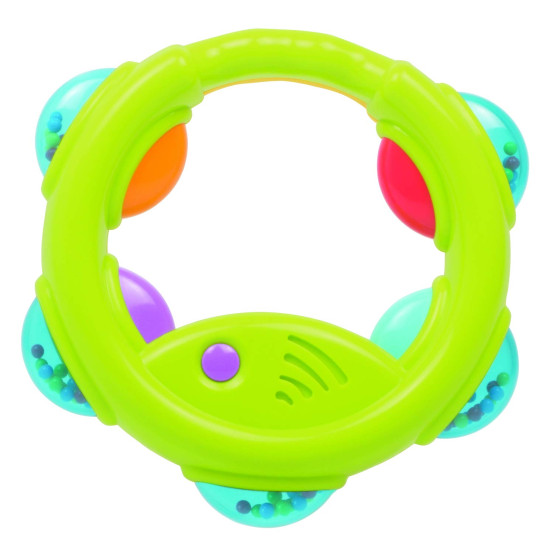 Funskool Giggles Tambourine Rattle - 2-in-1 Musical Infant Toy