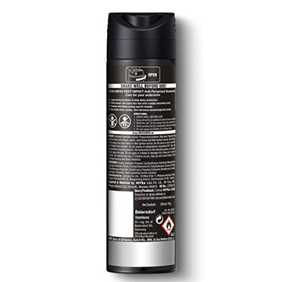 NIVEA MEN Deep Impact Freshness Deodorant Spray - Long-lasting Freshness