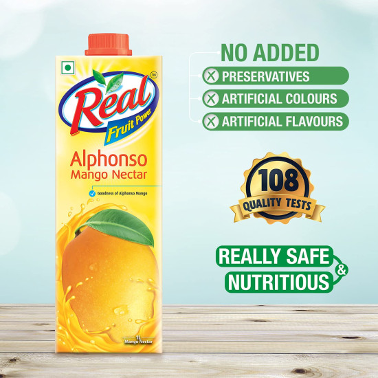 DABUR Real Alphonso Mango Fruit Juice - Rich in Vitamin C