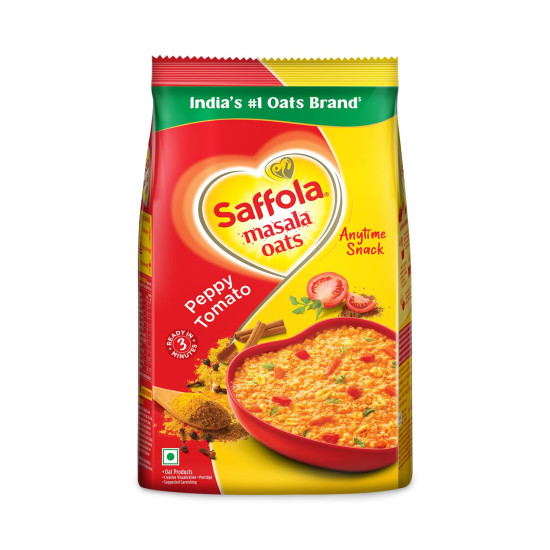 Saffola Masala Oats - Peppy Tomato Flavor - Healthy Snack