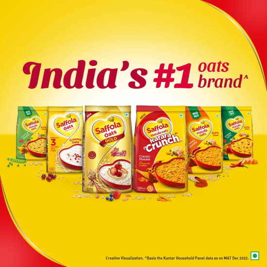 Saffola Masala Oats - Peppy Tomato Flavor - Healthy Snack