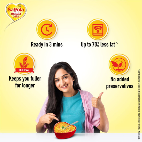Saffola Masala Oats - Tasty & Healthy Snack - Classic Masala 500g
