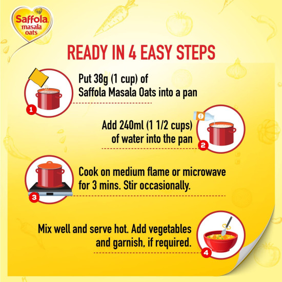 Saffola Masala Oats - Tasty & Healthy Snack - Classic Masala 500g