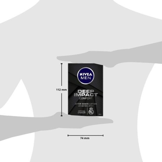 NIVEA MEN Shaving, Deep Impact Comfort After Shave Lotion - Antibacterial Formula