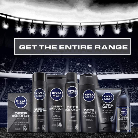 NIVEA MEN Shaving, Deep Impact Comfort After Shave Lotion - Antibacterial Formula