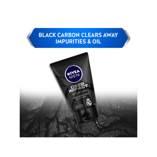 NIVEA MEN Deep Impact Face Wash 100g - Intense Clean with Black Carbon