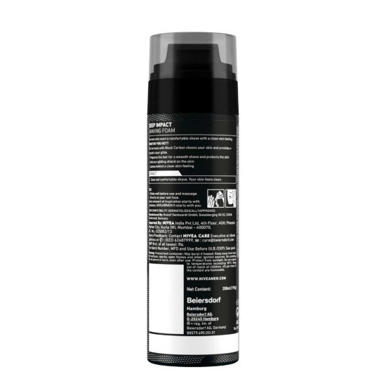 NIVEA MEN Shaving Foam - Deep Impact Smooth, 200ml