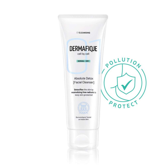 Dermafique Absolute Detox Facial Cleanser - Anti-Pollution Exfoliating Face Wash