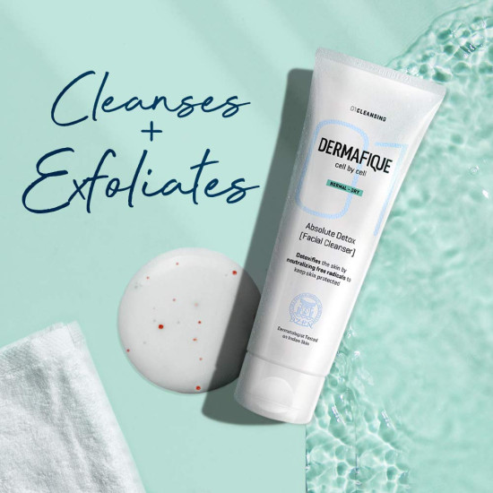 Dermafique Absolute Detox Facial Cleanser - Anti-Pollution Exfoliating Face Wash
