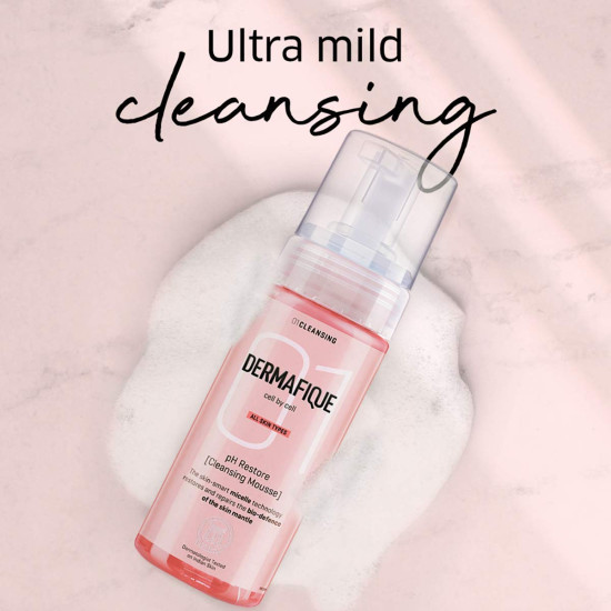 Dermafique pH Restore Cleansing Mousse - Ultra-Mild Foaming Face Wash