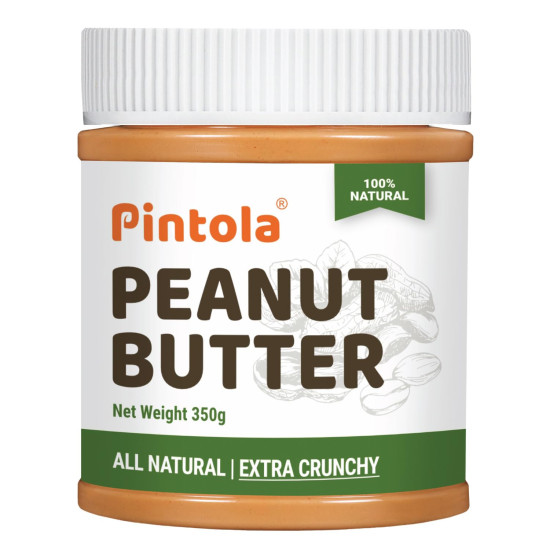 Pintola All Natural Peanut Butter EXTRA CRUNCHY 350g - 30g Vegan Protein