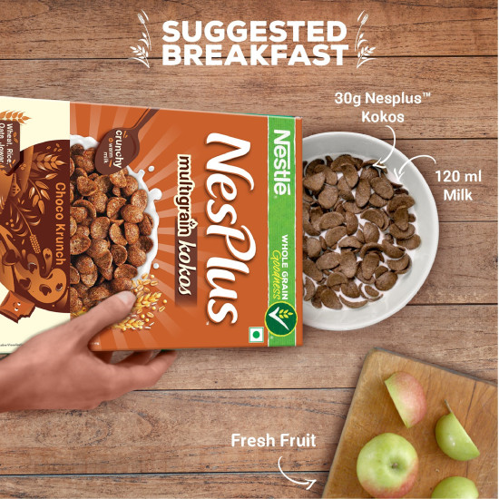 Nestle NesPlus Multigrain Kokos Breakfast Cereal - Chocolate Crunch, 350g - Delicious Morning Delight