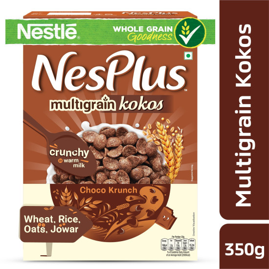 Nestle NesPlus Multigrain Kokos Breakfast Cereal - Chocolate Crunch, 350g - Delicious Morning Delight