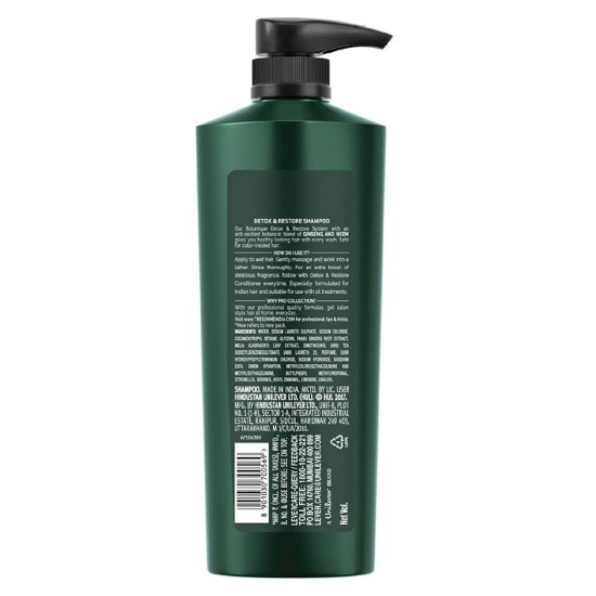 Tresemme Detox & Restore Shampoo - No Dyes, No Parabens