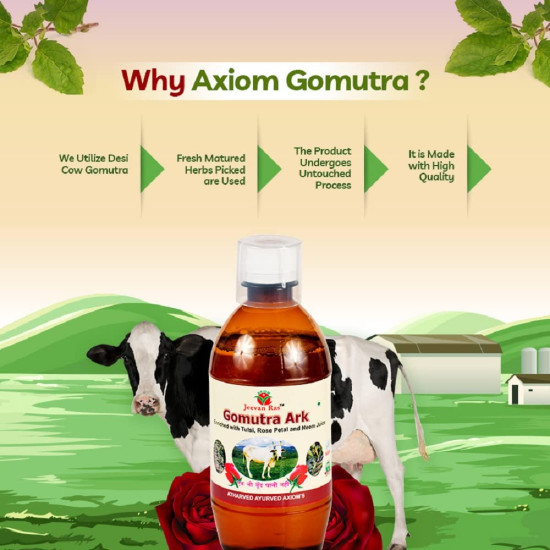Axiom Gomutra Ark (Desi cow urine) | Natural Detoxifier| Immunity Booster | Helpful in Manage Liver and Skin Problems | No Added Sugar| No Artificial colour And Flavour -1000ml (Pack of 2)