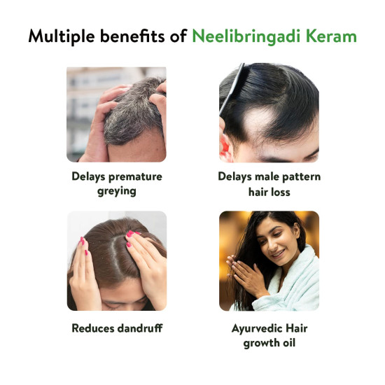 Kerala Ayurveda Neelibringadi Keram 200 ml - Ayurvedic Hair Oil