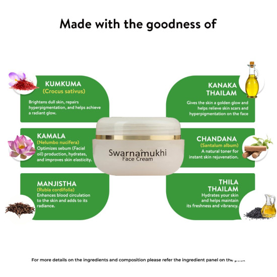 Kerala Ayurveda Swarnamukhi Face Cream - For a Natural Golden Glow