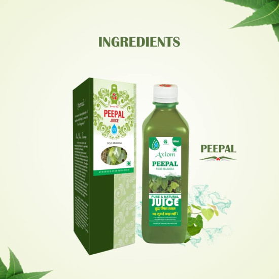 Axiom Ayurveda Pipal Swaras for Acidity, Gas, Colitis Fungus, Skin Diseases, Psoriasis and Leucorrhoea 500ml