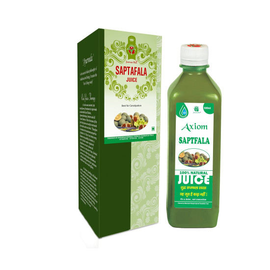 Axiom Ayurveda Saptfla Juice 500 ml | Ayurvedic Juice | WHO-GLP,GMP Certified Product | No Added Colour | No Added Sugar