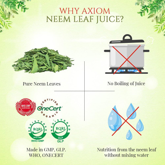 Jeevan Ras Neem Leaf Juice | Natural Blood Purifier Ayurvedic Juice | Helpful in Skin Problems | Infused with Natural Neem Leaf Herbs | Boosts Immunity - 500ML