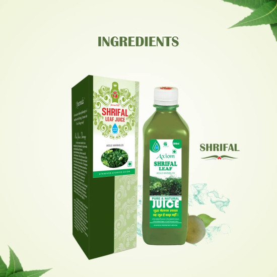 Axiom Ayurveda Shrifal Juice 500 ml | Ayurvedic Juice | WHO-GLP,GMP Certified Product | No Added Colour | No Added Sugar