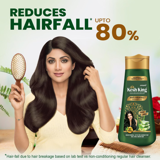 Kesh King Ayurvedic Anti Hairfall Shampoo - 21 Natural Ingredients for Silky Hair