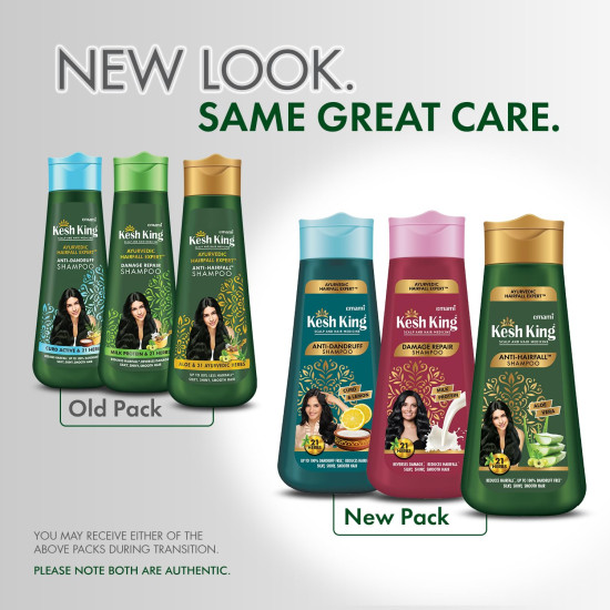 Kesh King Ayurvedic Anti Hairfall Shampoo - 21 Natural Ingredients for Silky Hair
