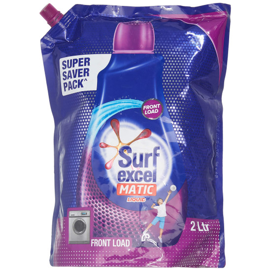 Surf Excel Front Load Matic Liquid Detergent - 100% Stain Removal for Washing Machines