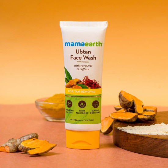 Mamaearth Ubtan Natural Face Wash - Tan Removal & Skin Brightening