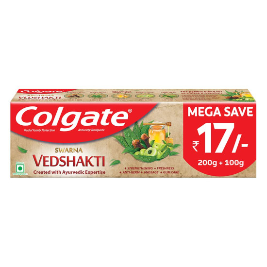 Colgate Swarna Vedshakti Toothpaste - Natural Ingredients for Complete Oral Care