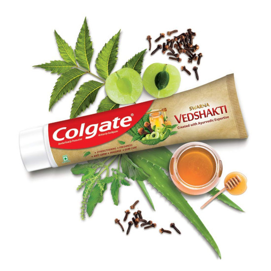 Colgate Swarna Vedshakti Toothpaste - Natural Ingredients for Complete Oral Care