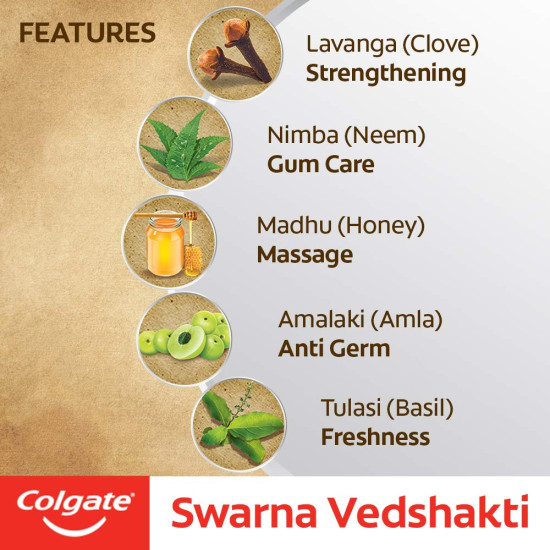 Colgate Swarna Vedshakti Toothpaste - Natural Ingredients for Complete Oral Care