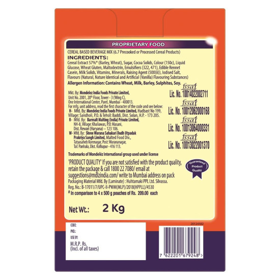 Cadbury Bournvita Chocolate Nutrition Drink - 2 kg - Boost Your Strength