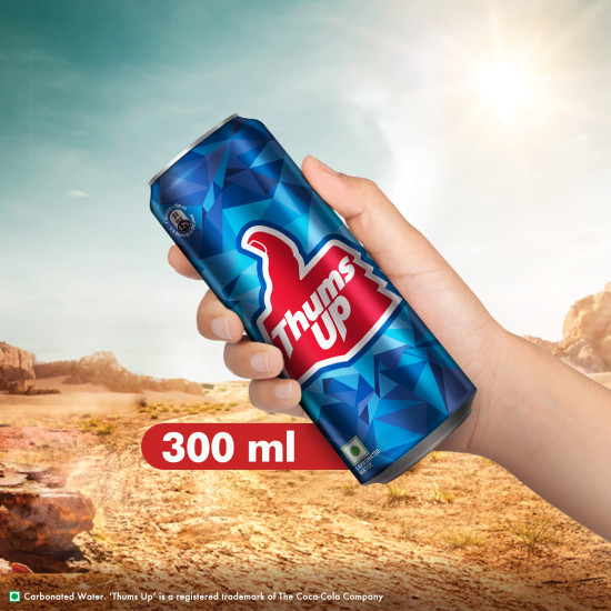 Thums Up Soft Drink Can, 180 ml - Strong & Spicy Cola