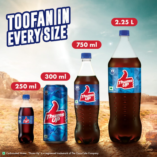 Thums Up Soft Drink Can, 180 ml - Strong & Spicy Cola