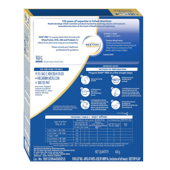 Nestlé NAN PRO 1 Infant Formula with Probiotic - Optimal Nutrition for Infants