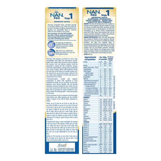 Nestlé NAN PRO 1 Infant Formula with Probiotic - Optimal Nutrition for Infants