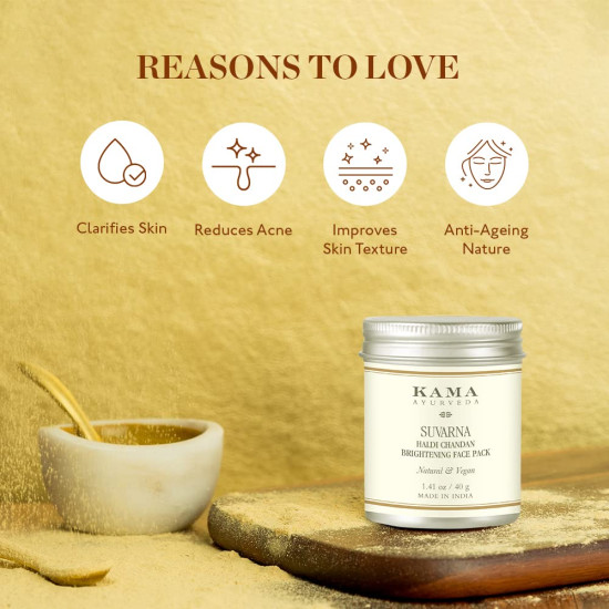 Kama Ayurveda Suvarna Haldi Chandan Brightening Face Pack - Natural Glow Enhancer