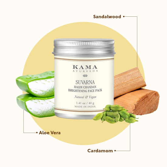 Kama Ayurveda Suvarna Haldi Chandan Brightening Face Pack - Natural Glow Enhancer