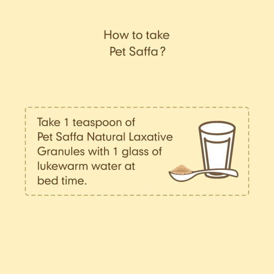 Pet Saffa Granules | Natural Laxative | Constipation Relief | Relief from disgetive problems like Acidity, Gas & Bloating - 200g (Pack of 2)