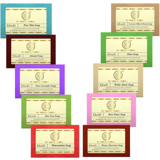 Khadi Natural Handmade Herbal Soap Combo - Enriched with Essential Oils Khadi Natural Handmade Herbal Soap Combo - Enriched with Essential Oils